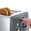 Mostra 4-Slice Toaster – Grey and Gold Image 3 of 4